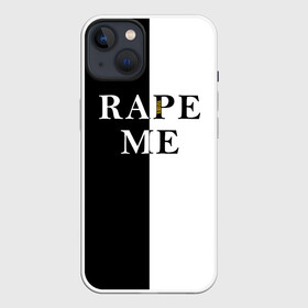 Чехол для iPhone 13 с принтом Rape Me | Kurt Cobain (+спина) (Z) в Новосибирске,  |  | cobain | kurt | kurt donald cobain | nirvana | rape me | rock | smile | альтернативный рок | гранж | дэйв грол | крист новоселич | курт кобейн | нирвана | рок | смайл