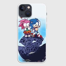 Чехол для iPhone 13 mini с принтом SONIC | AMY ROSE (Z) в Новосибирске,  |  | amy rose | blaze the cat | hedgehog | sega | silver | sonic | speed sonic | быстрый ёж | ёж соник | метал соник | сега | сильвер | синий ёж | соник