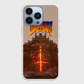 Чехол для iPhone 13 Pro с принтом DOOM | ДУМ (Z) в Новосибирске,  |  | Тематика изображения на принте: demons | devil | doom | doom eternal | doom slayer | doomguy | hell | slayer | ад | вега | демоны | дум | икона греха | какодемон | манкубус | солдат рока | элементаль боли