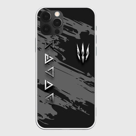 Чехол для iPhone 12 Pro Max с принтом THE WITCHER SILVER LOGO в Новосибирске, Силикон |  | Тематика изображения на принте: the witcher | ведьмак | витчер | зе витчер | зе вичер | игра | компьютерная игра | лого | логотип | серебро