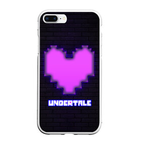 Чехол для iPhone 7Plus/8 Plus матовый с принтом UNDERTALE PURPLE HEART в Новосибирске, Силикон | Область печати: задняя сторона чехла, без боковых панелей | sans | undertale | андертале | андертейл | игра | подземная история | подземная сказка | санс | сердце | ундертале