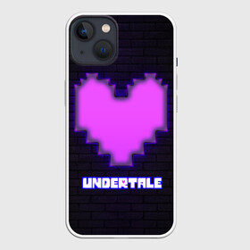 Чехол для iPhone 13 с принтом UNDERTALE PURPLE HEART в Новосибирске,  |  | sans | undertale | андертале | андертейл | игра | подземная история | подземная сказка | санс | сердце | ундертале