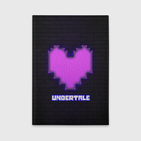 Обложка для автодокументов с принтом UNDERTALE PURPLE HEART в Новосибирске, натуральная кожа |  размер 19,9*13 см; внутри 4 больших “конверта” для документов и один маленький отдел — туда идеально встанут права | sans | undertale | андертале | андертейл | игра | подземная история | подземная сказка | санс | сердце | ундертале