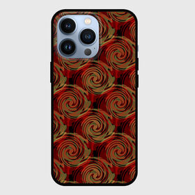 Чехол для iPhone 13 Pro с принтом Красно оливковый ретро в Новосибирске,  |  | Тематика изображения на принте: абстрактный | детский | кольца | коричневый | красный | круги | модный | молодежный | оливковый | ретро