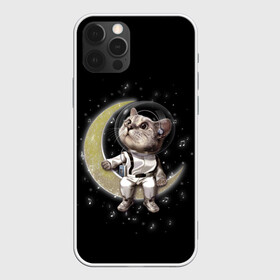 Чехол для iPhone 12 Pro Max с принтом КОТИК НА ЛУНЕ в Новосибирске, Силикон |  | astronawt | cat | dark | music | night | space | stars | астронавт | животные | звезды | звери | космонавт | космос | кот | котик | музыка | ночь | плеер | скафандр