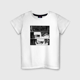 Детская футболка хлопок с принтом Леви Аккерман/атака титанов в Новосибирске, 100% хлопок | круглый вырез горловины, полуприлегающий силуэт, длина до линии бедер | shingeki no kyojin | аниме | атака титанов | леви | леви аккерман