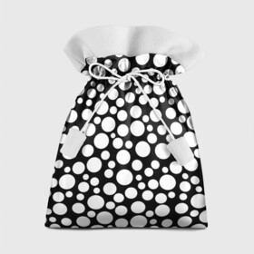 Подарочный 3D мешок с принтом Черно-белый горох в Новосибирске, 100% полиэстер | Размер: 29*39 см | Тематика изображения на принте: в горошек | горох | детский | женский | модный | ретро | черно белый