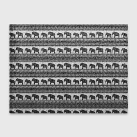 Обложка для студенческого билета с принтом Черно-белый узор слоны в Новосибирске, натуральная кожа | Размер: 11*8 см; Печать на всей внешней стороне | Тематика изображения на принте: африканский | монохромный узор | орнамент | полосы | серый | серый и черный | слоны | этнический