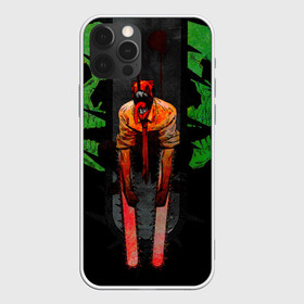 Чехол для iPhone 12 Pro с принтом Дэндзи человек-бензопила в Новосибирске, силикон | область печати: задняя сторона чехла, без боковых панелей | anime | blood | chainsaw man | demon | denji | devil | monster | skull | аниме | демон | дьявол | дэндзи | кровь | монстр | человек бензопила | череп