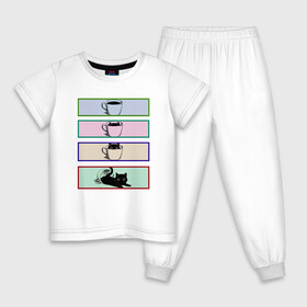 Детская пижама хлопок с принтом Непоседа в Новосибирске, 100% хлопок |  брюки и футболка прямого кроя, без карманов, на брюках мягкая резинка на поясе и по низу штанин
 | жидкость | игра | прятки | тьма | чашка