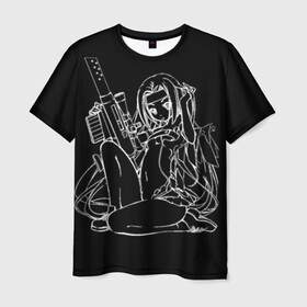 Мужская футболка 3D с принтом ANIME DRAIN в Новосибирске, 100% полиэфир | прямой крой, круглый вырез горловины, длина до линии бедер | anime | dead inside | drain | zxc | zxcursed | аниме | дрейн | дэд инсайд