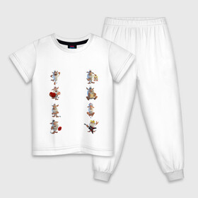 Детская пижама хлопок с принтом  Вooba  в Новосибирске, 100% хлопок |  брюки и футболка прямого кроя, без карманов, на брюках мягкая резинка на поясе и по низу штанин
 | Тематика изображения на принте: booba | буба | буба стикеры | домовенок | домовой | стикеры | эмоции