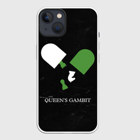 Чехол для iPhone 13 с принтом Qweens gambit в Новосибирске,  |  | chess | serial | the queens gambit | аня тейлор джой | сериал | сериалы | ход королевы | шахматы | элизабет хармон