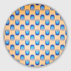 Коврик для мышки круглый с принтом Сгущенка паттерн в Новосибирске, резина и полиэстер | круглая форма, изображение наносится на всю лицевую часть | Тематика изображения на принте: pop art | десерт | еда | паттерн | поп арт | сгущенка | сладкое