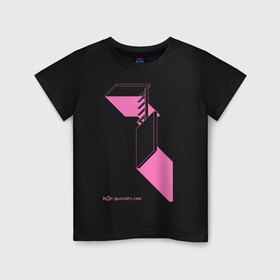 Детская футболка хлопок с принтом architecton_one_pink в Новосибирске, 100% хлопок | круглый вырез горловины, полуприлегающий силуэт, длина до линии бедер | архитектон | архитектура | геометрия | конструкция | тени