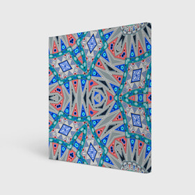 Холст квадратный с принтом Серо-синий абстрактный узор  в Новосибирске, 100% ПВХ |  | Тематика изображения на принте: абстрактный | асимметричный | креативный | молодежный | серый | синий | современный