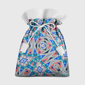 Подарочный 3D мешок с принтом Серо-синий абстрактный узор  в Новосибирске, 100% полиэстер | Размер: 29*39 см | Тематика изображения на принте: абстрактный | асимметричный | креативный | молодежный | серый | синий | современный