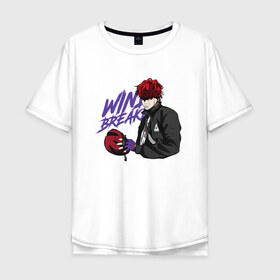 Мужская футболка хлопок Oversize с принтом Vinny Hong в Новосибирске, 100% хлопок | свободный крой, круглый ворот, “спинка” длиннее передней части | anime | manhwa | vinny hong | windbreaker | аниме | ветролом | манга | манхва