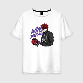 Женская футболка хлопок Oversize с принтом Vinny Hong в Новосибирске, 100% хлопок | свободный крой, круглый ворот, спущенный рукав, длина до линии бедер
 | anime | manhwa | vinny hong | windbreaker | аниме | ветролом | манга | манхва