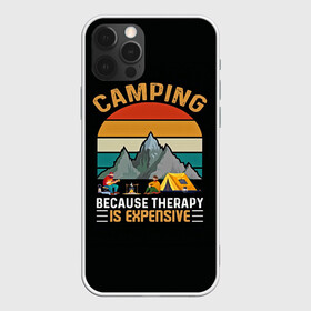 Чехол для iPhone 12 Pro с принтом Camping в Новосибирске, силикон | область печати: задняя сторона чехла, без боковых панелей | Тематика изображения на принте: camp | camping | retro | travel | винтаж | интроверт | кемпинг | отдых | отпуск | приключение | ретро | социопат | туризм | турист | туристические | юмор