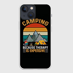 Чехол для iPhone 13 mini с принтом Camping в Новосибирске,  |  | camp | camping | retro | travel | винтаж | интроверт | кемпинг | отдых | отпуск | приключение | ретро | социопат | туризм | турист | туристические | юмор