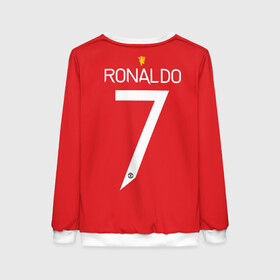 Женский свитшот 3D с принтом Ronaldo Manchester United в Новосибирске, 100% полиэстер с мягким внутренним слоем | круглый вырез горловины, мягкая резинка на манжетах и поясе, свободная посадка по фигуре | cristiano ronaldo | fc | fcmu | football | football club | manchester united | red devils | sport | красные дьяволы | криштиано | криштиану роналду | манчестер юнайтед | роналдо | рональду | спорт | фк | фкмю | форма | футбол | футболист