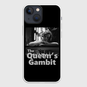 Чехол для iPhone 13 mini с принтом Sad Queen в Новосибирске,  |  | chess | serial | the queens gambit | аня тейлор джой | сериал | сериалы | ход королевы | шахматы | элизабет хармон