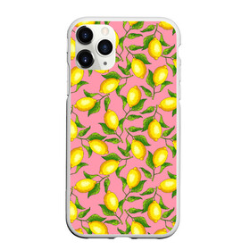 Чехол для iPhone 11 Pro матовый с принтом Лимоны паттерн в Новосибирске, Силикон |  | ботаника | еда | желтые лимоны | иллюстрация | летний принт | лето | лимоны | паттерн | рисунок | розовый цвет | фрукты