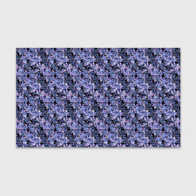 Бумага для упаковки 3D с принтом Сине-фиолетовый цветочный узор в Новосибирске, пластик и полированная сталь | круглая форма, металлическое крепление в виде кольца | Тематика изображения на принте: однотонный | ретро | синие цветы | темный узор | цветочный узор | цветы