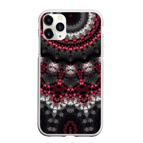 Чехол для iPhone 11 Pro матовый с принтом Красно-черный мозаичный узор  в Новосибирске, Силикон |  | Тематика изображения на принте: абстрактный | восточный орнамент | калейдоскоп | красный и черный | креативный | модный | мозаика | орнамент | популярный | современный