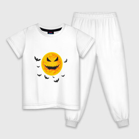 Детская пижама хлопок с принтом Halloween  в Новосибирске, 100% хлопок |  брюки и футболка прямого кроя, без карманов, на брюках мягкая резинка на поясе и по низу штанин
 | drawing | halloweencostume | pumpkin | праздник | хэллоуин