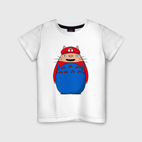 Детская футболка хлопок с принтом Totoro Mario в Новосибирске, 100% хлопок | круглый вырез горловины, полуприлегающий силуэт, длина до линии бедер | ghibli | japan | mario | nature | neigbor | neighbour | totoro | анимация | аниме | гибли | друг | животные | лес | марио | милый | мир | миядзаки | мой сосед тоторо | мульт | мультфильм | природа | сосед | тоторо | хаяо | хранитель