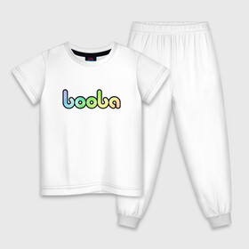 Детская пижама хлопок с принтом BOOBA LOGO | БУБА ЛОГО (Z) в Новосибирске, 100% хлопок |  брюки и футболка прямого кроя, без карманов, на брюках мягкая резинка на поясе и по низу штанин
 | baby | booba | buba | gnom | logo | буба | гном | гномик | детям | для ребенка | лого | логотип | мультик | ребенку