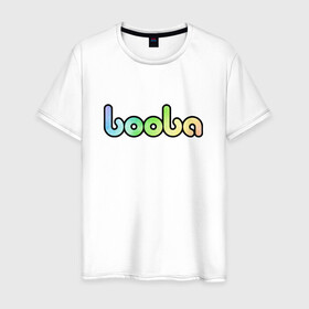 Мужская футболка хлопок с принтом BOOBA LOGO | БУБА ЛОГО (Z) в Новосибирске, 100% хлопок | прямой крой, круглый вырез горловины, длина до линии бедер, слегка спущенное плечо. | baby | booba | buba | gnom | logo | буба | гном | гномик | детям | для ребенка | лого | логотип | мультик | ребенку