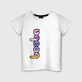 Детская футболка хлопок с принтом BOOBA LOGO | БУБА ЛОГО (Z) в Новосибирске, 100% хлопок | круглый вырез горловины, полуприлегающий силуэт, длина до линии бедер | baby | booba | buba | gnom | logo | буба | гном | гномик | детям | для ребенка | лого | логотип | мультик | ребенку