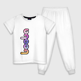Детская пижама хлопок с принтом BOOBA LOGO | БУБА ЛОГО (Z) в Новосибирске, 100% хлопок |  брюки и футболка прямого кроя, без карманов, на брюках мягкая резинка на поясе и по низу штанин
 | baby | booba | buba | gnom | logo | буба | гном | гномик | детям | для ребенка | лого | логотип | мультик | ребенку