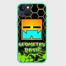 Чехол для iPhone 13 с принтом Geometry Dash (Классика) в Новосибирске,  |  | dash | geometry | geometry dash | геометри десш | квадрат | мобильная игра | шеометри даш