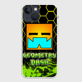 Чехол для iPhone 13 mini с принтом Geometry Dash (Классика) в Новосибирске,  |  | dash | geometry | geometry dash | геометри десш | квадрат | мобильная игра | шеометри даш