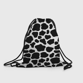 Рюкзак-мешок 3D с принтом Пятна Далматинца  в Новосибирске, 100% полиэстер | плотность ткани — 200 г/м2, размер — 35 х 45 см; лямки — толстые шнурки, застежка на шнуровке, без карманов и подкладки | 101 далматинец | dalmations | далматин | мраморный окрас | черно белые пятна | черное на белом
