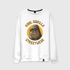 Мужской свитшот хлопок с принтом Koll Gorilla Streetwear в Новосибирске, 100% хлопок |  | Тематика изображения на принте: gorilla | koll gorilla | streetwear | горилла | обезьяна