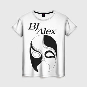 Женская футболка 3D с принтом Маска BJ Alex в Новосибирске, 100% полиэфир ( синтетическое хлопкоподобное полотно) | прямой крой, круглый вырез горловины, длина до линии бедер | alex | bj | bj alex | алекс | ан джи вон | аниме | дживон | маска | сенен ай | стример