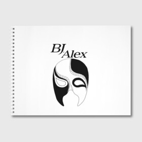 Альбом для рисования с принтом Маска BJ Alex в Новосибирске, 100% бумага
 | матовая бумага, плотность 200 мг. | Тематика изображения на принте: alex | bj | bj alex | алекс | ан джи вон | аниме | дживон | маска | сенен ай | стример