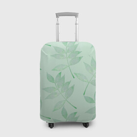 Чехол для чемодана 3D с принтом Зеленые листья в Новосибирске, 86% полиэфир, 14% спандекс | двустороннее нанесение принта, прорези для ручек и колес | 8 марта | leaves | summer | ботаническая иллюстрация | весна | зеленый | лето | листья | любовь | праздник | принт | природа | растения