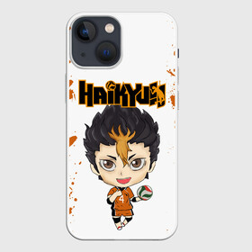 Чехол для iPhone 13 mini с принтом Юу Нишиноя | Nishinoya Yu (Z) в Новосибирске,  |  | haikuu | haikyu | haikyuu | nishinoya yu | волейбол | нишиноя | спортивная манга | хайку | хайкю | юу нишиноя