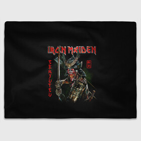 Плед 3D с принтом Iron Maiden, Senjutsu в Новосибирске, 100% полиэстер | закругленные углы, все края обработаны. Ткань не мнется и не растягивается | iron maiden | senjutsu | айрон мейден | группы | музыка | рок | самурпй | хеви метал | череп