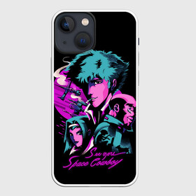 Чехол для iPhone 13 mini с принтом Ковбой Бибоп в Новосибирске,  |  | anime | cowboy bebop | space cowboy | аниме | ковбой бибоп | ковбойский бибоп | космический ковбой | манга | спайк шпигель