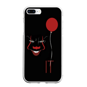 Чехол для iPhone 7Plus/8 Plus матовый с принтом Pennywise it в Новосибирске, Силикон | Область печати: задняя сторона чехла, без боковых панелей | Тематика изображения на принте: it | pennywise | клоун | красный шарик | оно | пеннивайз