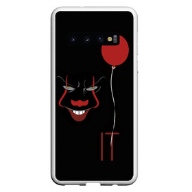 Чехол для Samsung Galaxy S10 с принтом Pennywise it в Новосибирске, Силикон | Область печати: задняя сторона чехла, без боковых панелей | Тематика изображения на принте: it | pennywise | клоун | красный шарик | оно | пеннивайз