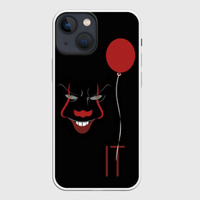 Чехол для iPhone 13 mini с принтом Pennywise it в Новосибирске,  |  | Тематика изображения на принте: it | pennywise | клоун | красный шарик | оно | пеннивайз