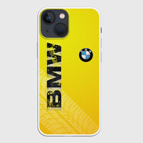 Чехол для iPhone 13 mini с принтом BMW СЛЕДЫ ШИН | БМВ в Новосибирске,  |  | bmw | авто | автомобиль | бмв | логотип | марка | машина | надпись | текстура